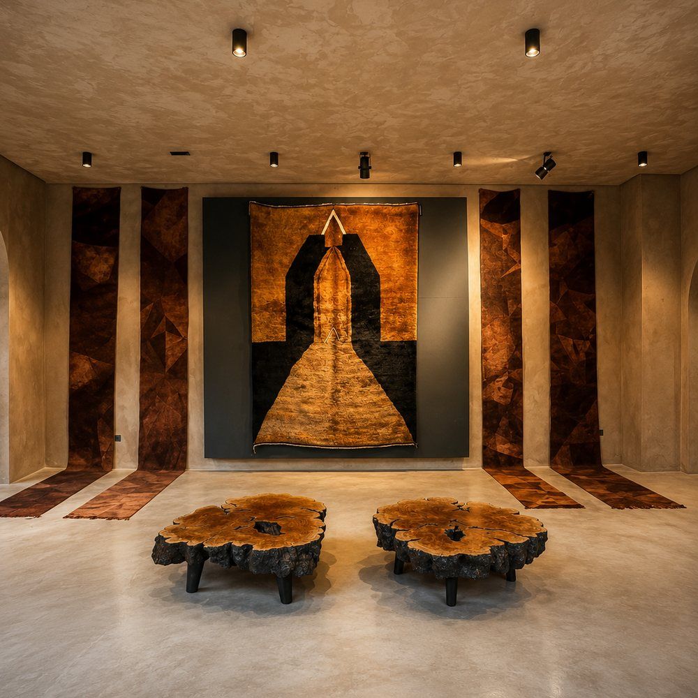 Two vintage Berber rugs hand-selected for the Soufiane Zarib collection, Marrakech